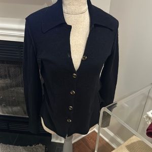 Free People 100% Cashmere cardigan-black XS New w tags